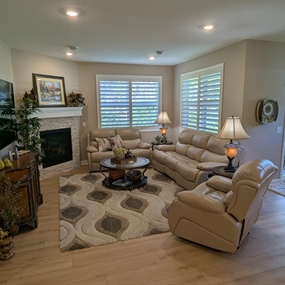 Completed custom interior painting project in Otsego, MN living room
